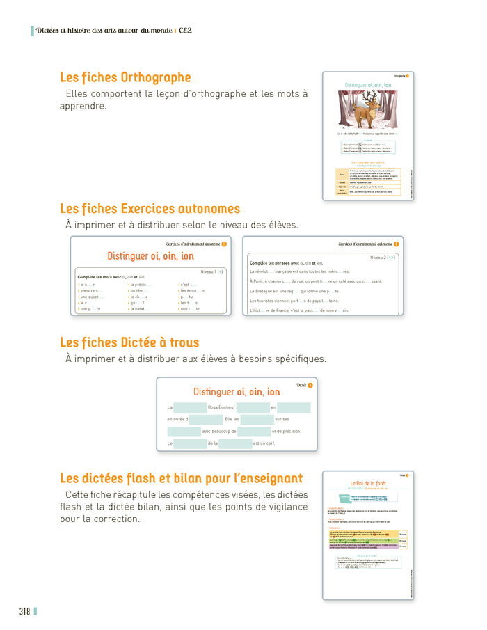 Dictées et histoires des arts autour du monde CE2 + ressources numériques