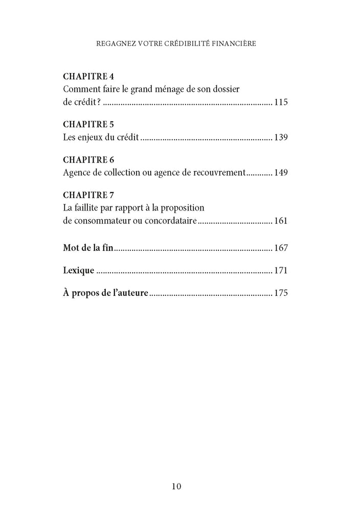 Regagnez votre crédibilité financière