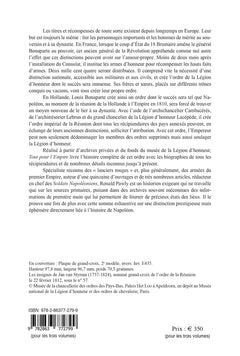 Les Fastes de l'Ordre impérial de la Réunion (1811 - 1815). "Tout pour l'Empire." Dictionnaire historique et biographique. Volumes I, II, III.