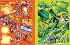 Construis tes dragons et guerriers de fantasie avec des autocollants - Volume combiné