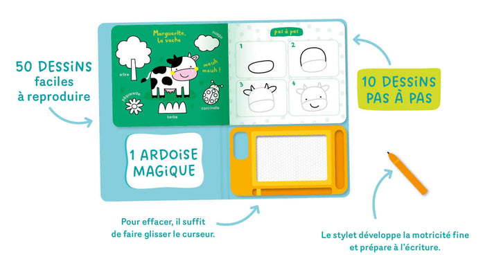 Mon ardoise magique pour dessiner pas à pas les animaux
