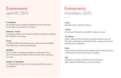 Semainier 2025 - Plus beaux moments de sport