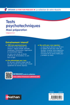 Tests psychotechniques - Maxi préparation (Concours de catégories B et C) Concours 2026-2027