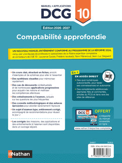Comptabilité approfondie - DCG - Épreuve 10 - Manuel et applications