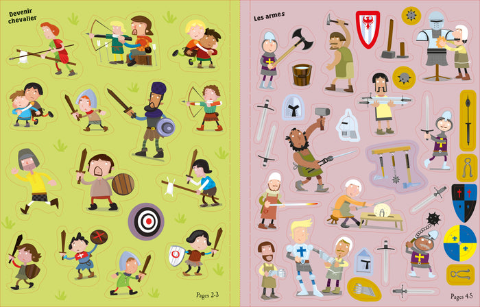 Châteaux et chevaliers - Autocollants