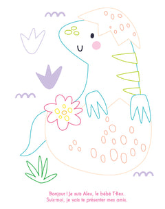 Mes tableaux à colorier strass - Dinosaures