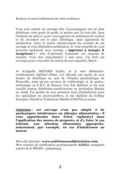Recettes et menus pour perdre du poids