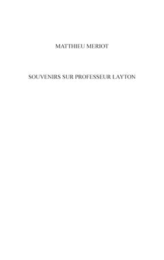 Souvenirs sur Professeur Layton