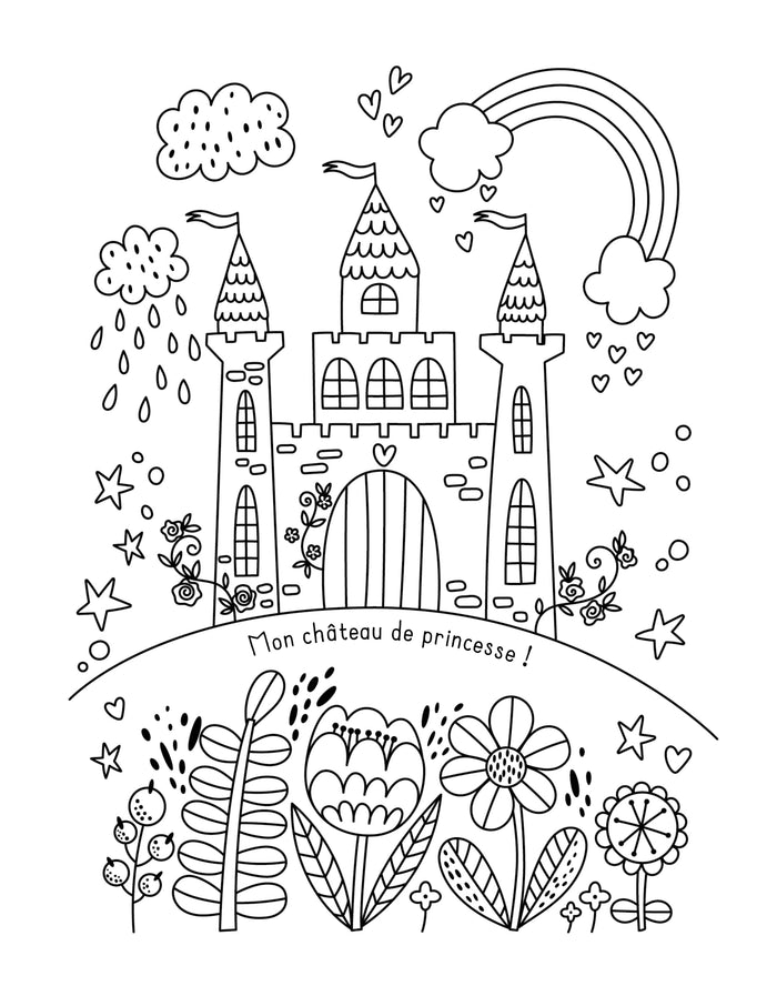 Mes planches d'artiste à colorier - Merveilleuses princesses