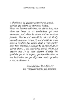 ANTHROPOLOGIE DU COMBAT