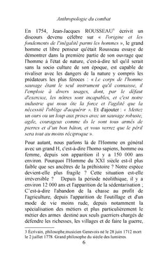 ANTHROPOLOGIE DU COMBAT