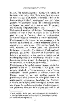 ANTHROPOLOGIE DU COMBAT