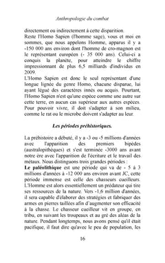 ANTHROPOLOGIE DU COMBAT