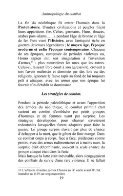 ANTHROPOLOGIE DU COMBAT