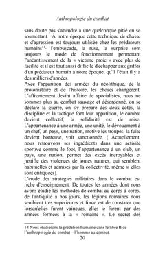 ANTHROPOLOGIE DU COMBAT