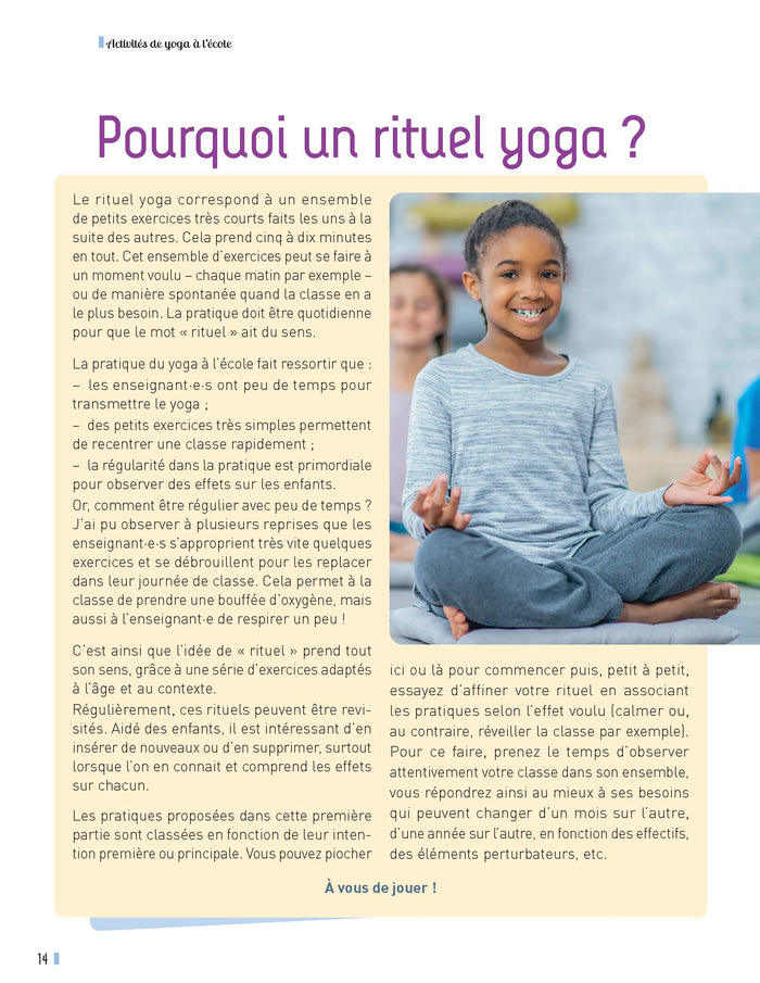 Activités de yoga en classe maternelle et élémentaire + ressources numériques