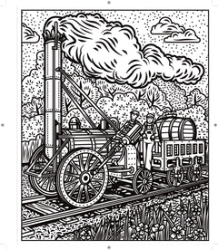 Les trains - La peinture magique