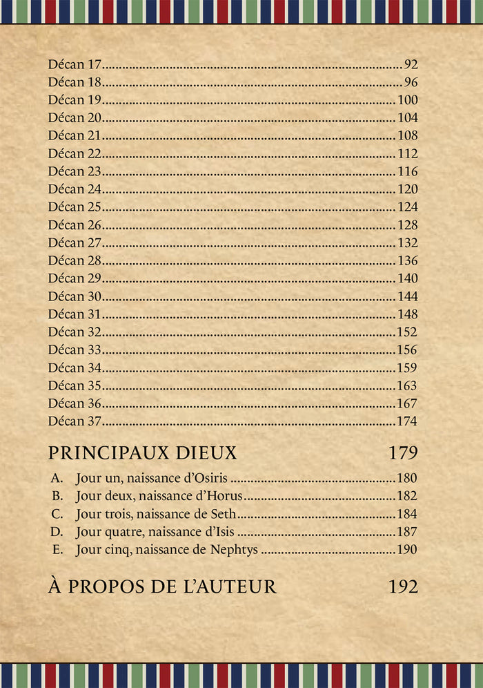 Coffret divination égyptienne