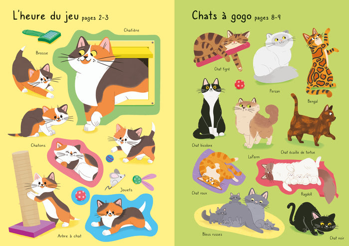 Les chats - Mes petits autocollants