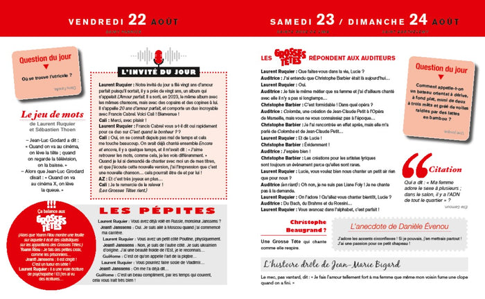 L'almanach des Grosses Têtes 2025