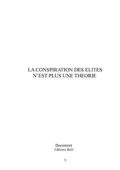 La conspiration des élites n'est plus une théorie