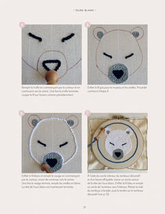 Adorables animaux en punch needle