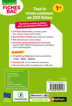 Ma compil fiches Bac 1re générale 2026