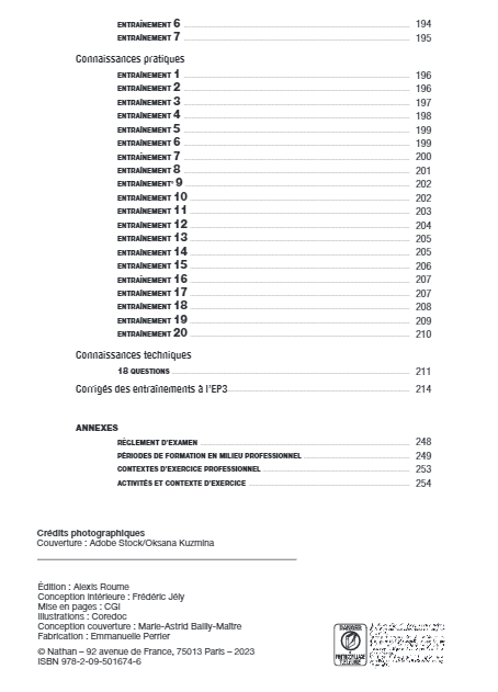 110 entraînements - CAP Accompagnant éducatif petite enfance