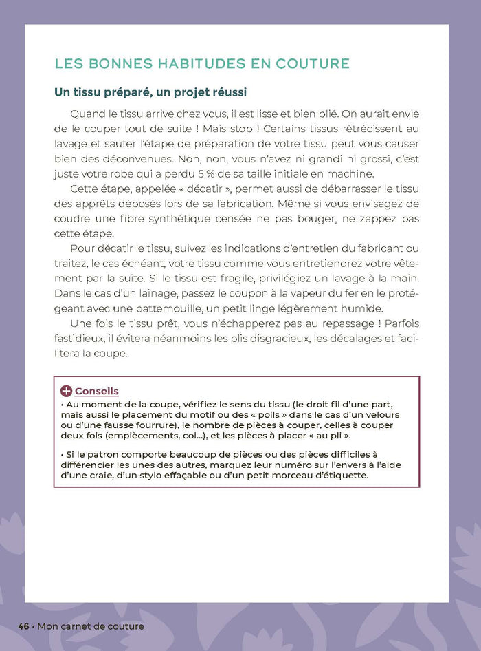 Mon carnet de couture