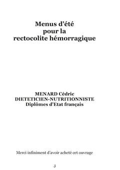 Menus d'été pour la rectocolite hémorragique