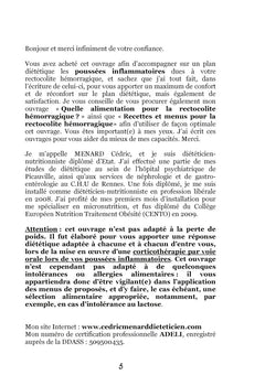 Menus d'été pour la rectocolite hémorragique