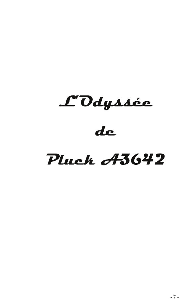 L'odyssée de Pluck A3642