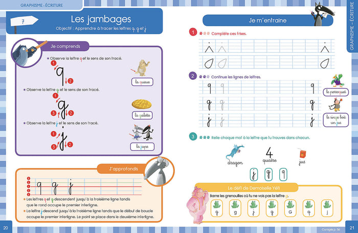 Mon année de grande section avec Loup - Cahier de soutien tout le programme