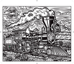 Les trains - La peinture magique