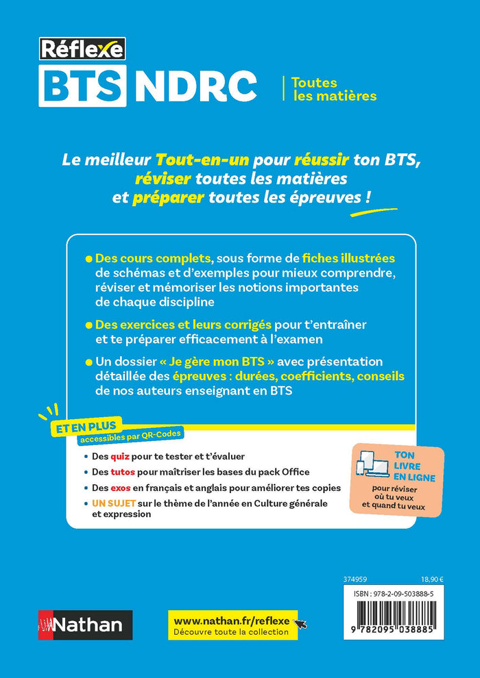 Toutes les matières BTS NDRC - Réflexe N° 8 - 2025-2026
