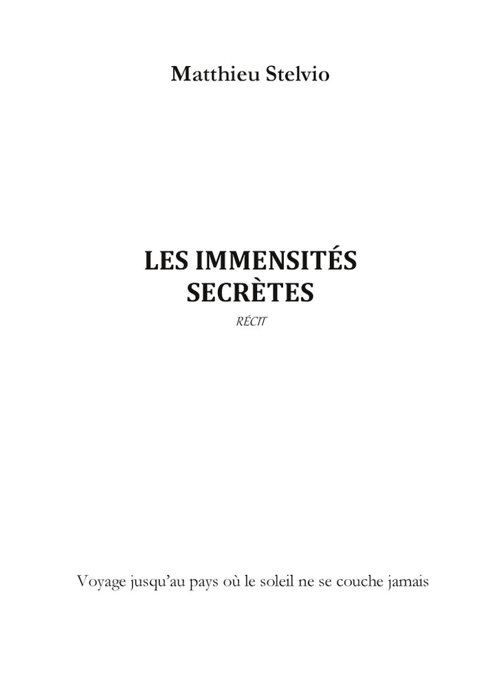 Les immensités secrètes