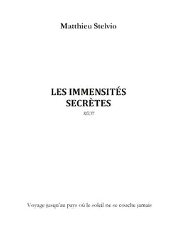 LES IMMENSITÉS SECRÈTES