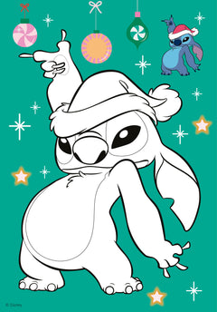 Disney Stitch - Colo géant (Noël) - Avec un grand poster à colorier