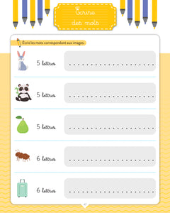 Mes fiches d’entraînement effaçables - Écrire des mots