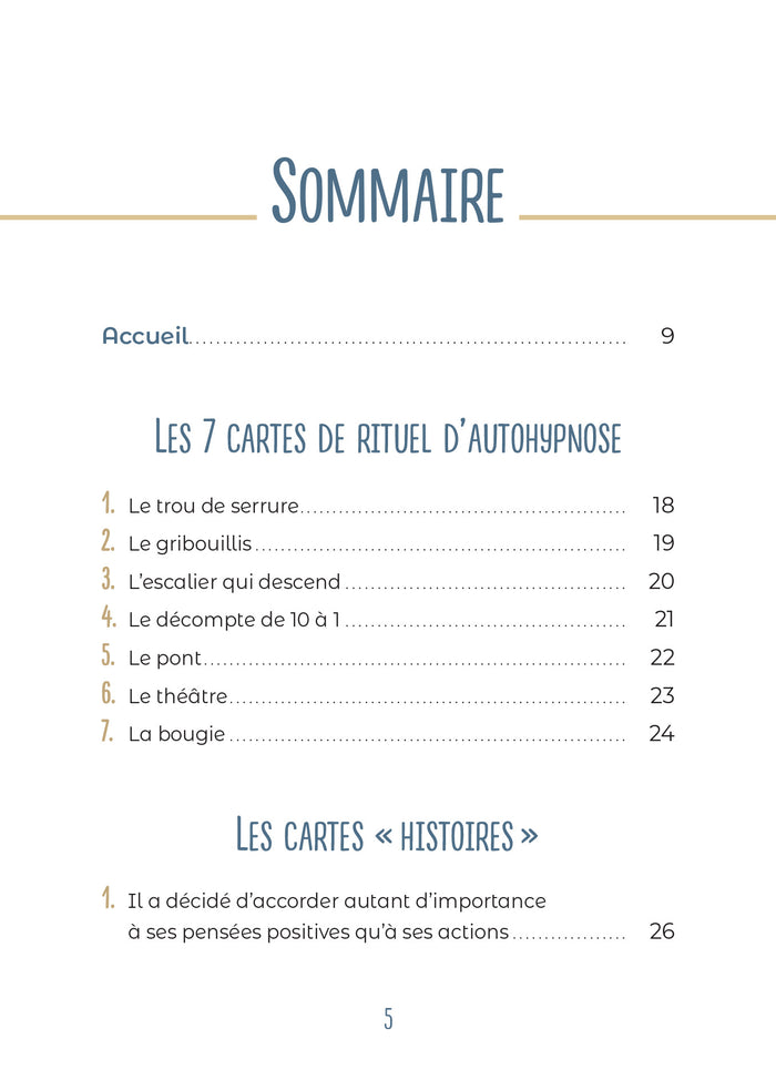 Mes cartes d'autohypnose