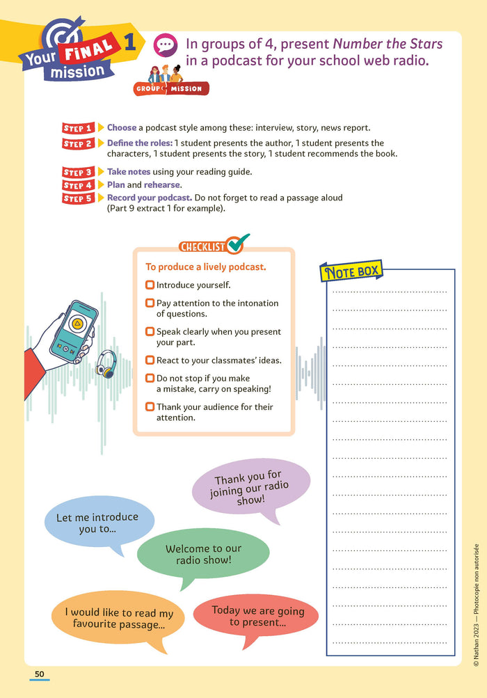 Reading guide - Number the stars