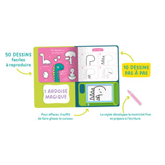 Mon ardoise magique pour dessiner pas à pas - Dinosaures