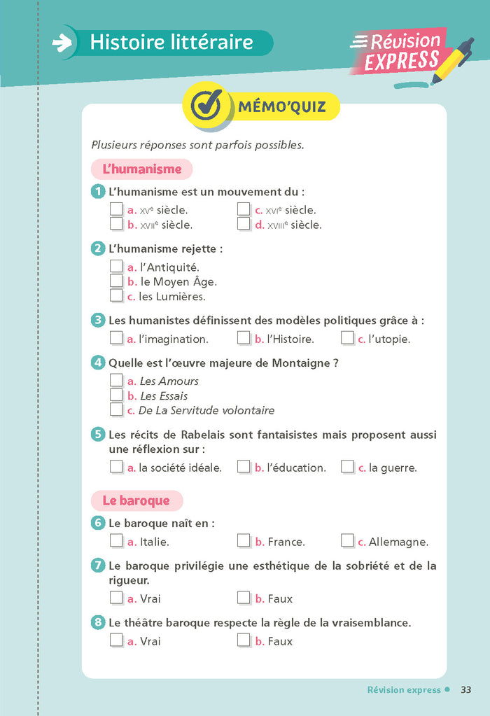 Français 1re - Mes fiches pour le BAC Première