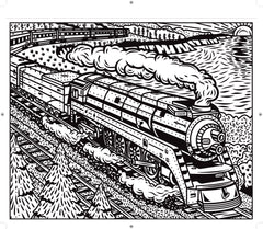 Les trains - La peinture magique