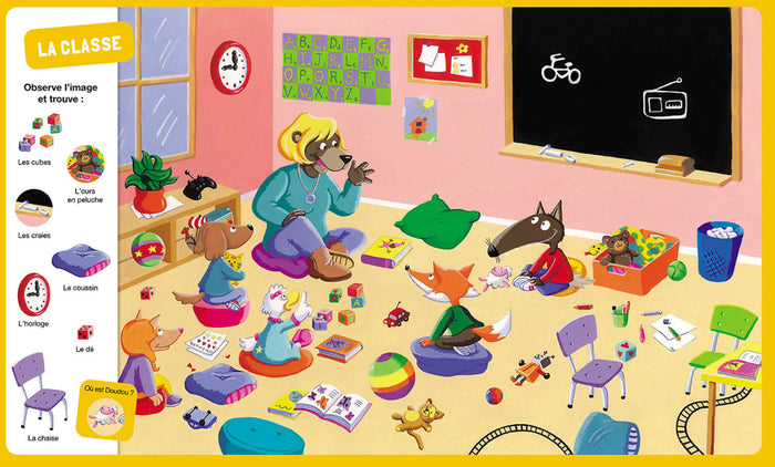 P'tit Loup - Cherche et trouve - Vive l'école !