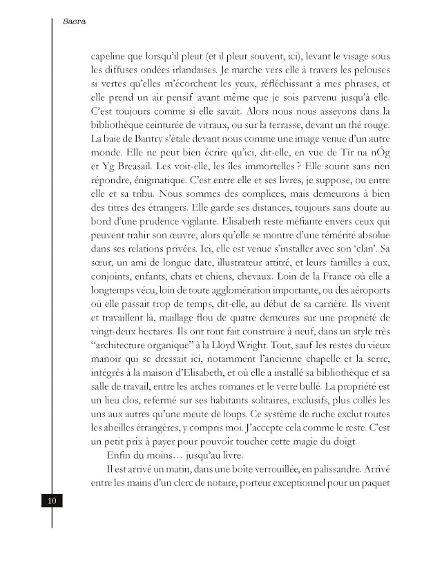 Sacra, parfums d'Isenne et d'Ailleurs, vol. I
