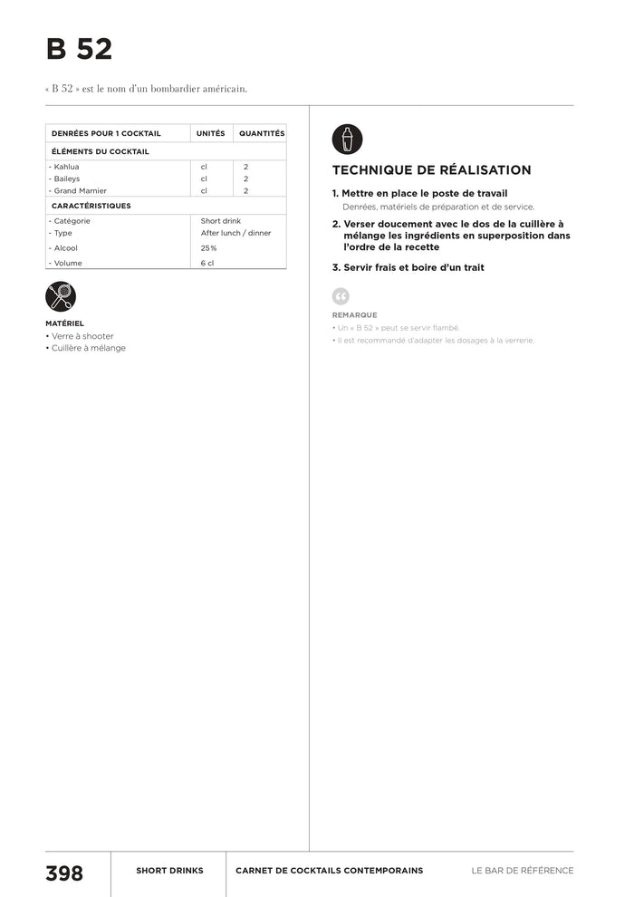 Le bar de référence