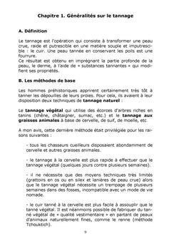 Le Tannage Naturel et Chimique
