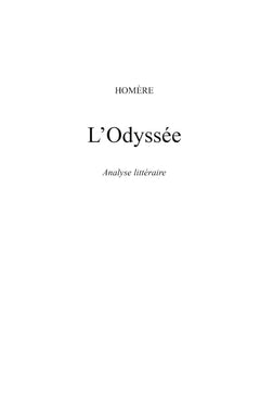 Fiche de lecture L'Odyssée (Étude intégrale)