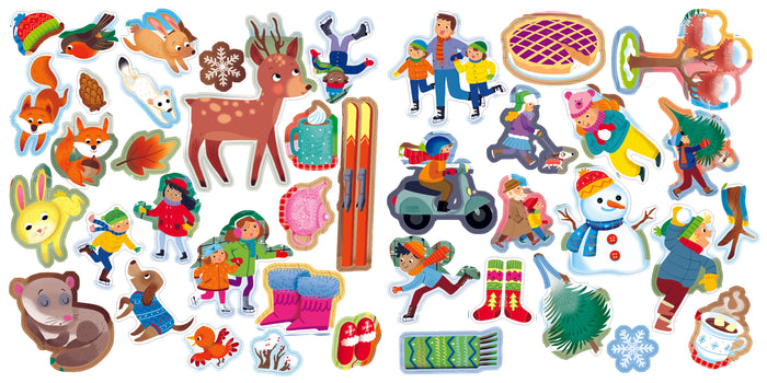 Hiver 70 autocollants